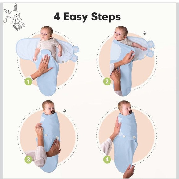 KeaBabies organic baby swaddle - Picture 4 of 5